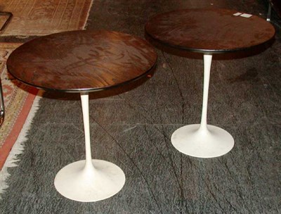 Lot 152 - Pair of of Wood and Metal Tulip Side Tables...