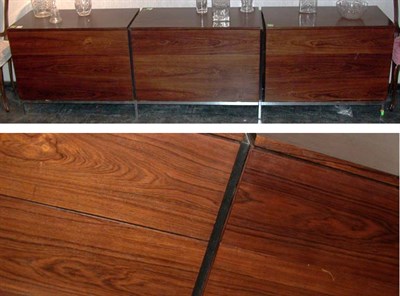 Lot 161 - Rosewood and Chrome Credenza Manufactured by...