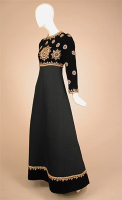 Lot 3460 - Balmain Couture Black Empire Gown