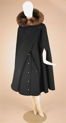Lot 538 - Valentino Couture Black Skirt and Cape Ensemble