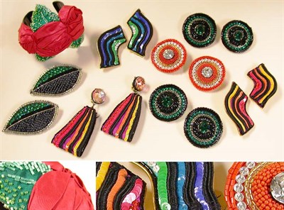 Lot 688 - Group of Lesage Jewelry French, 1980s...