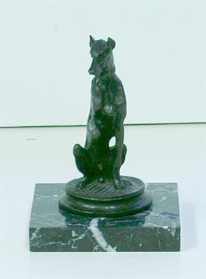 Lot 174 - Alfred Barye French, 1839-1882 SEATED DOBERMAN...