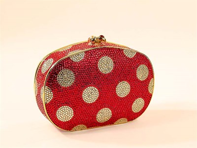 Lot 694 - Judith Leiber Polka Dot Minaudiere The ovoid...