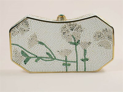 Lot 697 - Judith Leiber Chalk Floral Minaudiere The...