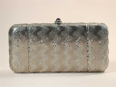 Lot 698 - Judith Leiber Silver Minaudiere The rounded...