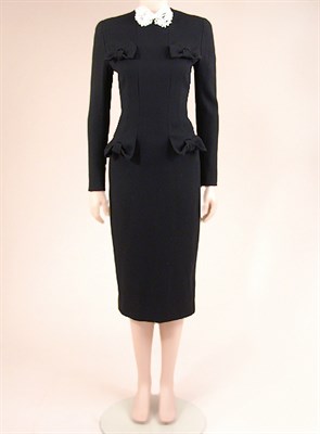 Lot 788 - Givenchy Black Wool Sheath Dress