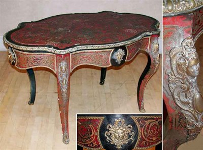 Lot 246 - Napoleon III Gilt-Metal Mounted Brass Inlaid...