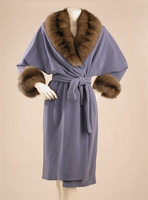 Lot 676 - Lavender Coat with Sable Trim Attributed to...