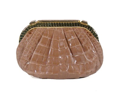 Lot 2272 - Judith Leiber Salmon Crocodile Handbag Soft,...