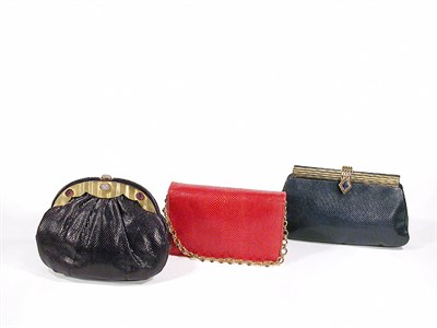 Lot 2270 - Group of Judith Leiber Lizard Clutch Bags The...