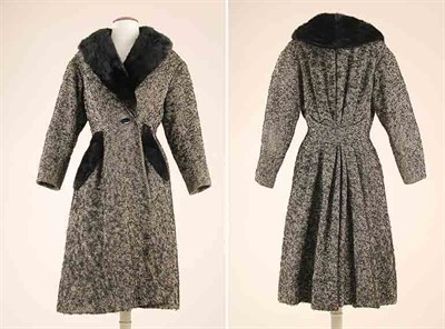 Lot 471 - Charles James Black and White Tweed Coat