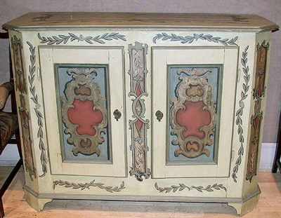 Lot 420 - Baroque Style Polychrome Painted Cabinet
