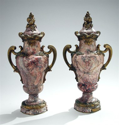Lot 217 - Pair of Louis XV Style Bronze Mounted Rouge...