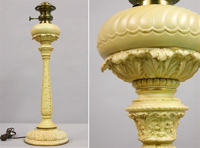 Lot 509 - Royal Worcester Porcelain Banquet Lamp...