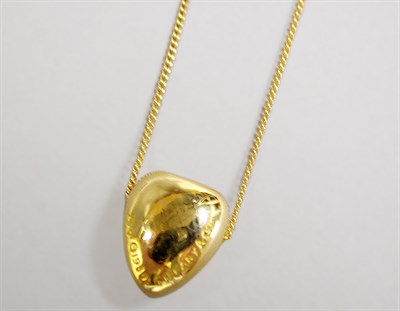 Lot 9 - Gold Heart Pendant and Chain