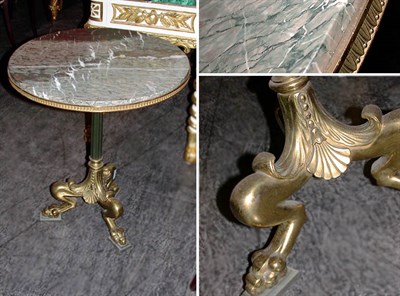 Lot 252 - Charles X Style Patinated-Metal Gueridon With...