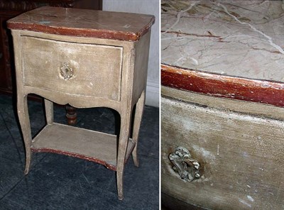 Lot 329 - Provincial Louis XV Style Ivory Painted Side...