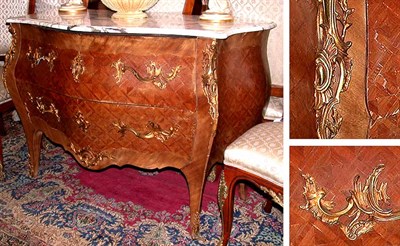 Lot 236 - Pair of Louis XV Style Parquetry Inlaid...