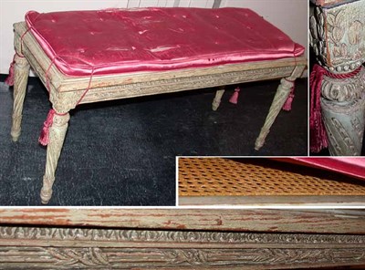 Lot 324 - Louis XVI Style Ivory Painted and Parcel Gilt...