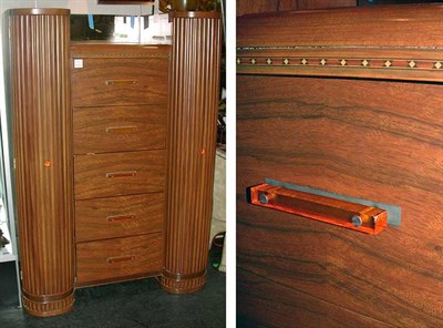 Lot 775 - Art Deco Mahogany Gentleman's Dresser Height...
