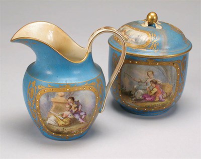 Lot 257 - Sevres Style Porcelain Bowl and Cover...