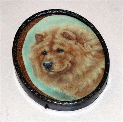 Lot 47 - E. Walter Chow Chow Head Study Brooch...