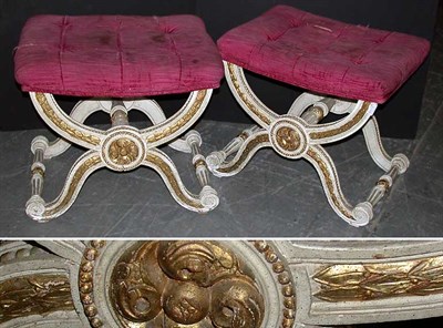 Lot 283 - Pair of Louis XIV Style Upholstered Gilt and...