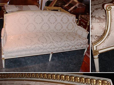 Lot 325 - Louis XVI Style Upholstered Gilt and Ivory...