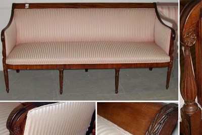 Lot 251 - Federal Upholstered Mahogany Settee Early 19th...