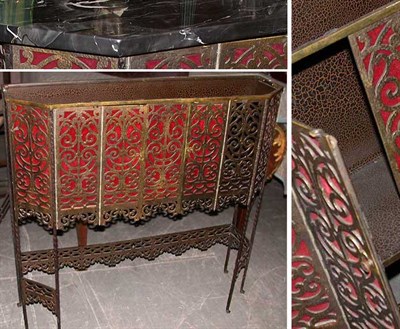 Lot 272 - Renaissance Style Iron Console With a gray...