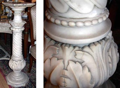 Lot 620 - Classical Style Alabaster Columnar Pedestal...