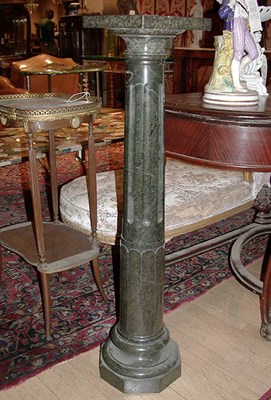 Lot 622 - Classical Style Green Marble Pedestal Height...