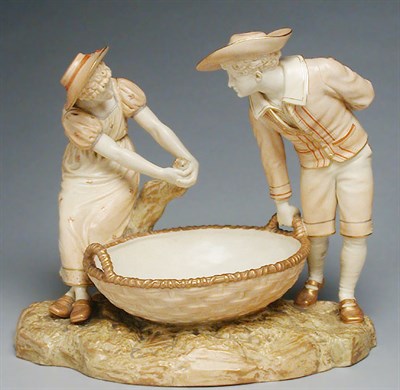 Lot 498 - Royal Worcester Porcelain Dish After a model...