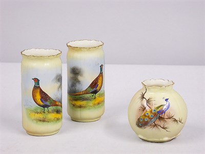 Lot 513 - Group of Locke & Co. Worcester Porcelain Vases...
