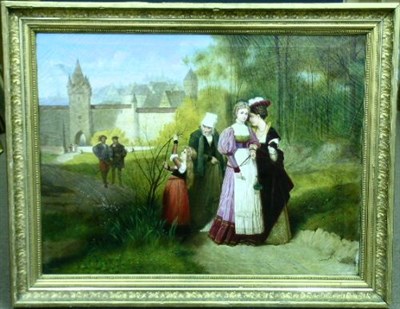 Lot 5 - Belgian School 19th Century A MIDDAY STROLL...