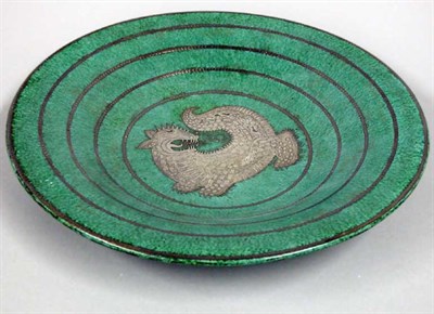 Lot 786 - Gustavsberg Argentaware Pottery Charger...