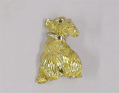 Lot 35 - Peter Lindeman, Designer Gold Schnauzer brooch...