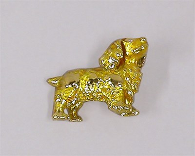 Lot 34 - Peter Lindeman, Designer Gold Spaniel brooch...