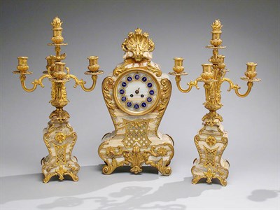 Lot 353 - Louis XV Style Gilt-Bronze Mounted Marble...