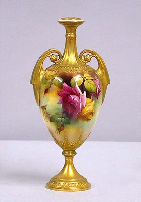 Lot 515 - Royal Worcester Porcelain Two-Handled Vase...