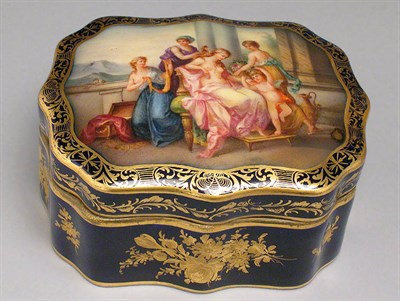 Lot 378 - Dresden Porcelain Covered Box Decorated with a...