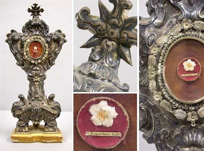 Lot 351 - Continental Silver Reliquary 18th Century Of...