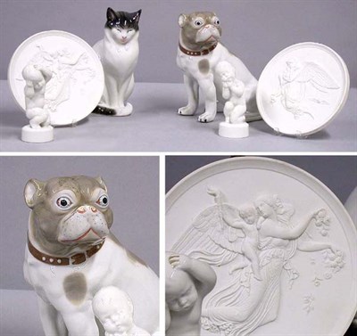 Lot 345 - Group of Six Continental Porcelain and Bisque...