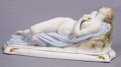 Lot 347 - Meissen Porcelain Figure Depicting a reclining...