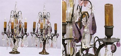 Lot 356 - Pair of Louis XV Style Patinated-Metal and...