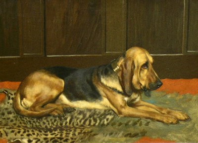Lot 255 - Attributed to Wright Barker BLOODHOUND IN AN...