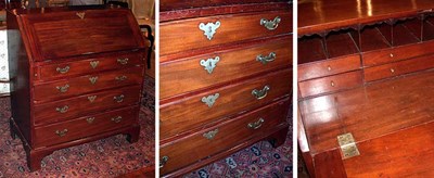 Lot 389 - George III Style Mahogany Slant Front Desk