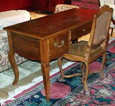 Lot 252 - Provincial Louis XV Style Oak Desk Together...