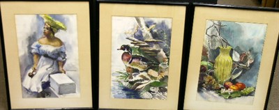 Lot 75 - G.W. Shall 20th Century (i) DUCK IN LANDSCAPE...