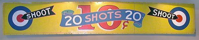 Lot 142 - Yellow Painted Arcade Sign
